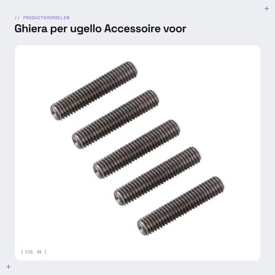 Dailygoods- Ugello 5 Stuks - Roestvrij Staal - M6 Schroefdraad - PTFE Buis - 1,75 mm Filament - Totale Lengte 30 mm - Mondstuk