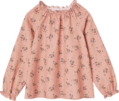 Vertbaudet Gebloemde meisjesblouse in milleraies fluweel
