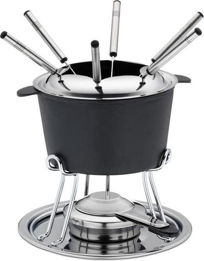 Fondueset Comore Gietijzer, Zwart - Kela