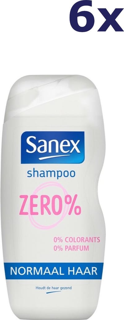 Sanex Zero% -  Shampoo - Normaal haar  - 6 x 250 ml - Voordeelverpakking