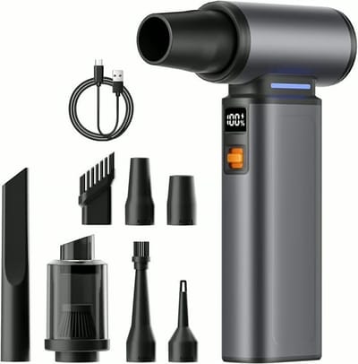 VHV - Luchtblazer - Elektrische air duster en mini blower - 8000mAh met digitaal display - Voor toetsenbord, auto en werkplaats