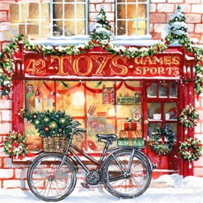 Peinture diamant paysage 5D, broderie artistique, point de croix, décorations de noël 30x30CM white