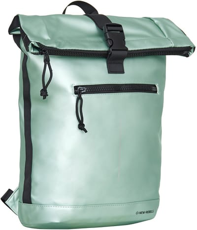 New Rebels Mart New York Lichtgroen 21L Rugtas Rolltop Waterafstotend Laptop 15.6