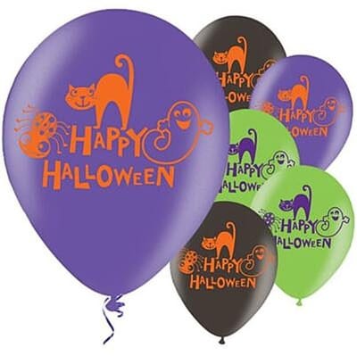 Ballonnen Halloween - 12x stuks - happy halloween - 27 cm - horror - halloween feestje