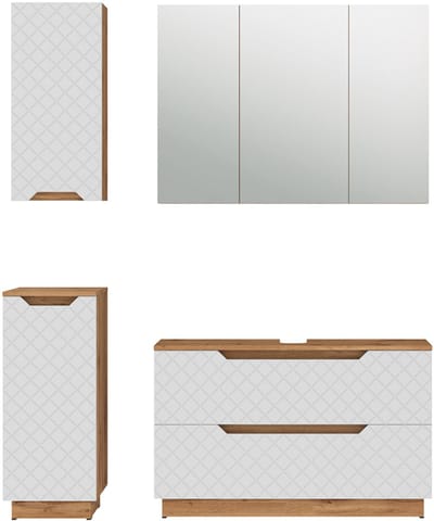 Vicco Badkamermeubelset Lotta, Wit, 4-delig