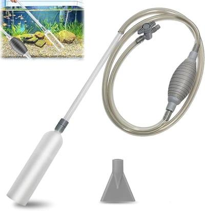 3-in-1 Aquarium Vuilafzuiger voor Waterverversing en Zandreiniging in Diverse Aquariummaten