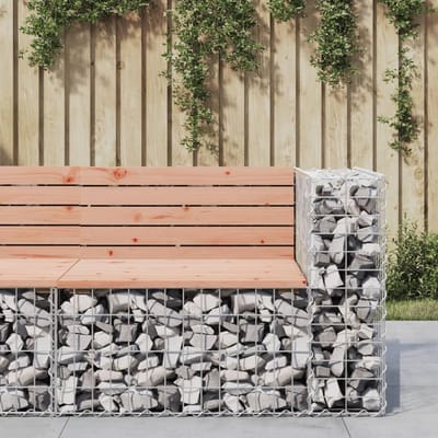 Tuinbank met schanskorf - Buitenbank zitmeubel - Ontspannen in de tuin - Massief Douglas hout
