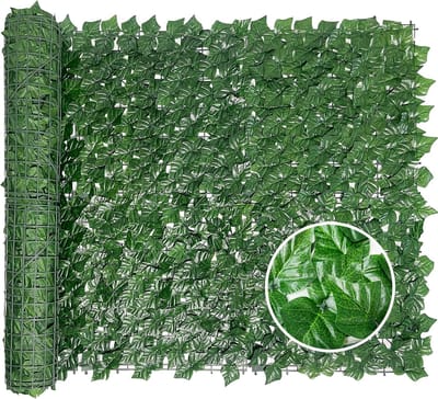 Kunstklimop Privacyhek - Nepwijnstokken Bladmuur - Terras Balkon Tuin - UV-bestendig Kleurendruk - 1016 x 3048 cm - Groen