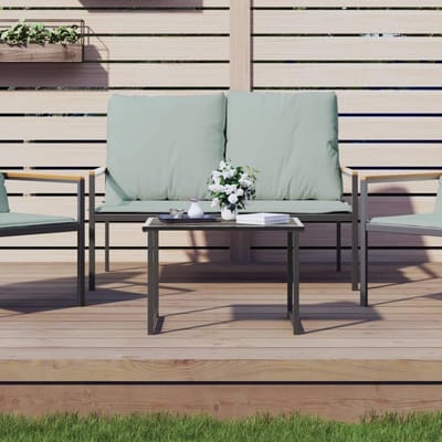 Tuintafel - Loungeset tafel - Buiten genieten - Modulair ontwerp - 55x40x37 cm - Antraciet