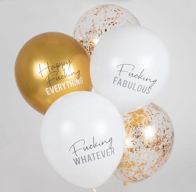 Ballonnen F*cking Fabulous Quotes - 5 stuks - Happy F*cking everything