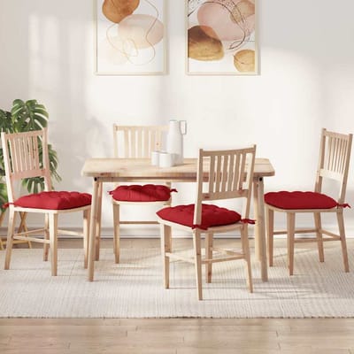 vidaXL - Zitkussens - 4 - st - Stof - Rood - 40 - x - 40 - x - 6 - cm