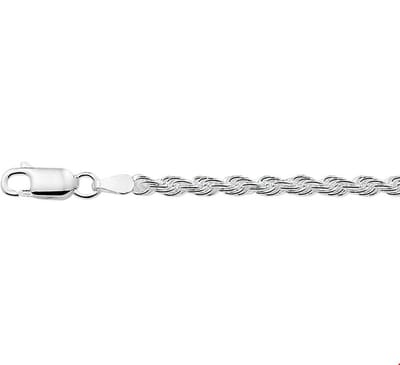 Zilver Gerhodineerd Armband Koord 3,0 Mm 19 Cm 1321797