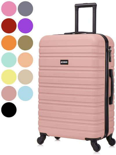 BlockTravel® Reiskoffer Groot 74L - Grote Koffer met TSA-slot - Reiskoffer met Wielen - Valies Grote Koffer - 4 Spinner Wielen - Lichtgewicht Koffer - Ruimbagage Koffer - Koffer Large - 72cm - Rose goud