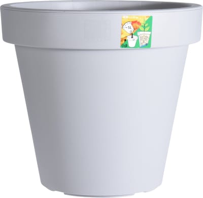 Bloempot ek rond 35 cm - Licht grijs