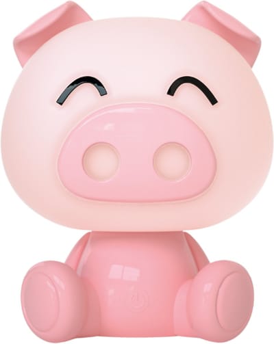 Luxus Europe - Nachtlamp Kinderkamer Piggy Roze - Draadloos LED Nachtlampje Kinderen - USB-C Oplaadbaar - 7 RGB Kleuren - Tafellamp Kinderkamer