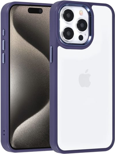 UNIQ Accessory Back Cover - iPhone 15 Pro Max - Paars - Hybride ontwerp - Draadloos laden compatibel