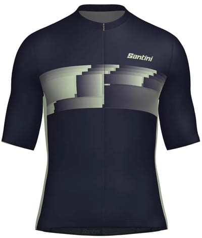 Santini Verve Korte Mouw Wielertrui Blauw S Man