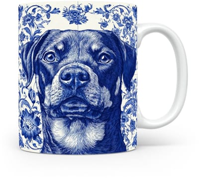 Mok Rottweiler Beker voor koffie of tas voor thee, cadeau voor dierenliefhebbers, moeder, vader, collega, vriend, vriendin, kantoor, opa, oma, hond, kerst, sinterklaas, verjaardag