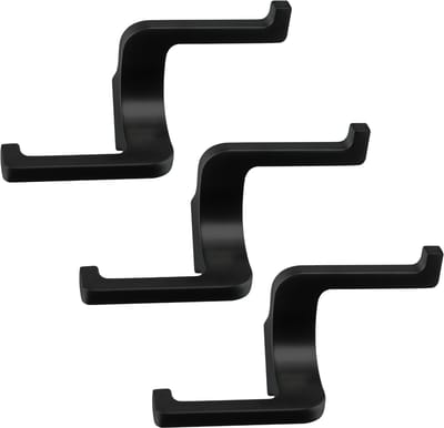 SOTECH 3 stuks Dubbele haken BILL zwart mat 107,5 x 64,5 x 38,5 mm met verborgen montage Jashaken uit de BlackLine collectie