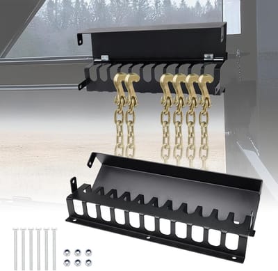 Trailer Kettinghouder - Kettinghanger Aanhanger - Kettingen Opbergen - Zware Stalen Constructie - 40.6 cm - Zwart