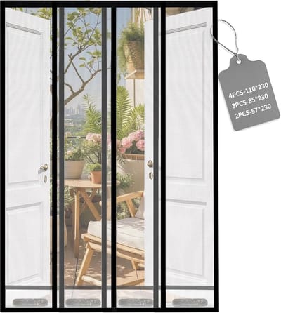 Vliegenraam voor Deuren 110 x 230 cm - Fiberglas Gordijn - Automatische Sluiting - Ideaal voor Balkon - ShopVlot