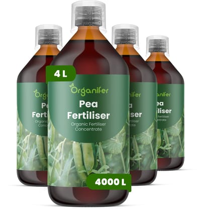 Vloeibare Meststof Voor Erwten 4X1 L Voor 4000 L - Npk 2-1-8 - Verbetert Bloei - Peulvorming En De Algehele Opbrengstkwaliteit - Verbetert De Algehele Plantgezondheid - Structuur En Consistentie Van De Peulen - Organifer