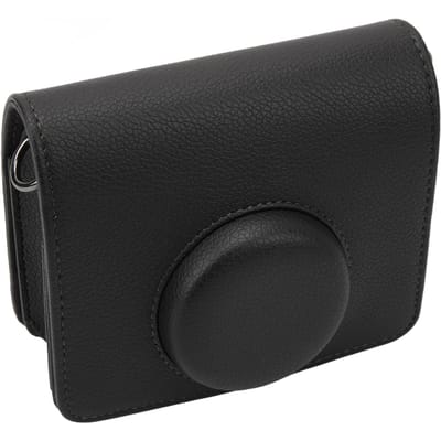 Étui en cuir PU léger et luxueux pour appareil photo instantané Fujifilm Mini EVO noir