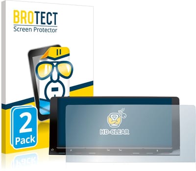 BROTECT - Screenprotector voor Volkswagen T7 Multivan Life Discover Media 10" - Folie Beschermfolie transparant 2 Stuks