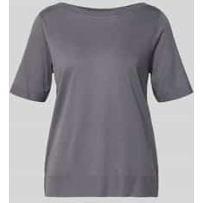Regular fit T-shirt van mix van katoen en lyocell