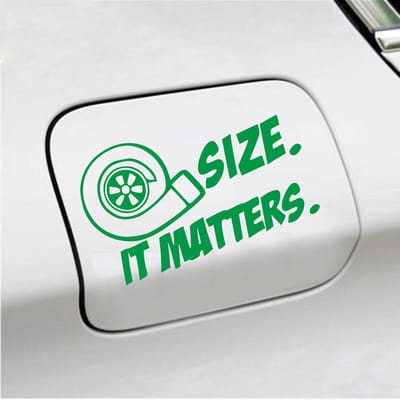 Bumpersticker - Size It Matters - 10 X 17 - Groen