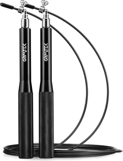 Gymtek® Springtouw - Verstelbaar 285cm Staalkoord - Speed Rope, Springtouw voor Volwassenen - Fitness, Training, Sportschool, Crossfit, Cardio