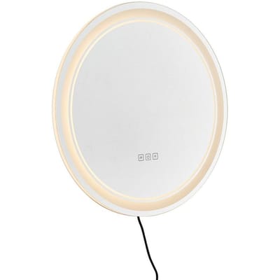 LED Badkamerspiegel 3 Kleuren Anti-condens Wandmontage Rond Kaptafelspiegel 60cm