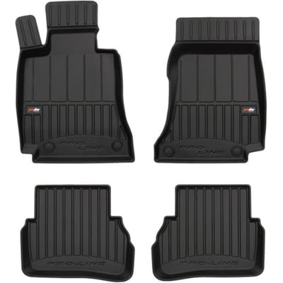 Frogum No.77 - Automatten set - Geschikt voor Mercedes C-Klasse W205 2014-2021 - 3D TPE Rubber - 4-delig - Hoogte 6cm - Zwart