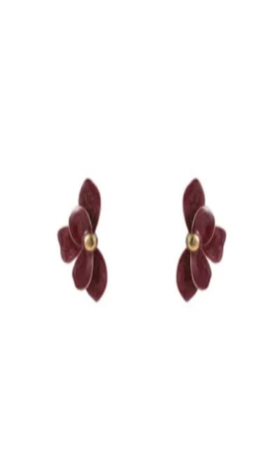 Go Dutch Label Oorknoppen Half Flower Rood