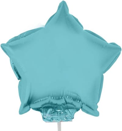 2 - folie - miniballon - ster - blauw - 28cm - 2 - stuks - babyshower - geboorte - doop