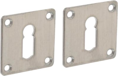 Intersteel Rozet met sleutelgat vierkant 42x42x2 mm rvs geborsteld