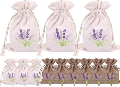 Lavendelzakjes - Geur Sachets - Kasten Opfrissen - Met Trekkoord Sluiting - 10x14cm - Natuurlijk