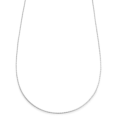 Essentials | 1 mm Zilverkleurige Ketting met Rechthoekige Venetiaanse Schakels
