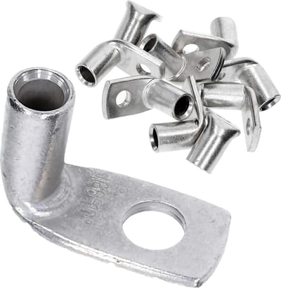 10 stuks Kalitec KA2-L6 standaard buiskabelschoenen haaks 10mm² M6 I zonder kijkgat I 90° I Made in Germany