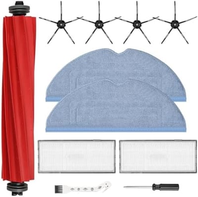 11-delig accessoireset voor robotstofzuigers - Inclusief hoofdborstel, HEPA-filters, dweilpads, zijborstels en reinigingsborstel voor optimale reinigingsprestaties