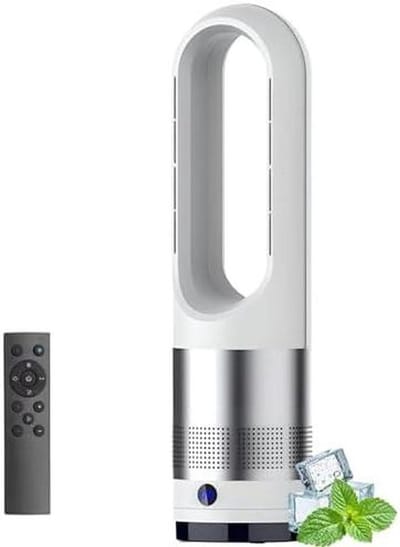 Ventilator met Zuiveraar - Luchtkoeler Vloermodel - Frisse Lucht Creëren - 8 Snelheden Timer - 45 cm - Zilver