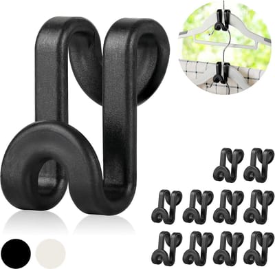 Consumerce® Kledinghanger Verlenghaken - 10 Stuks – Zwart – Kledinghangers – Broekhanger – Kleding Hangers Kledingkast – Voor Hout Plastic RVS – Broeken – Kleerhangers – Antislip– Organizer – Kleding – Kast – Kledingrek – Kleerkast