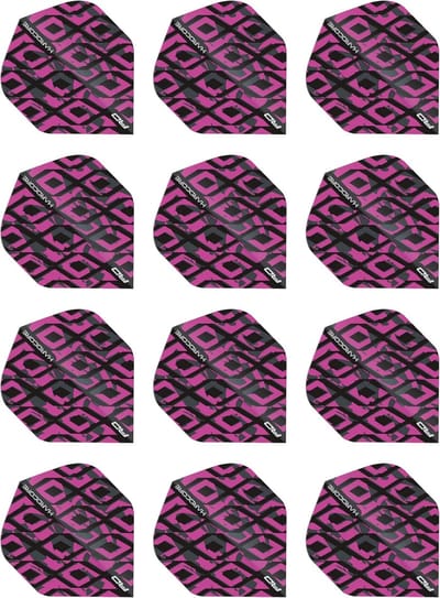 Dartpijlen Flights Zwart & Roze - 4 Sets (12 Stuks) - Duurzaam en Stabiel