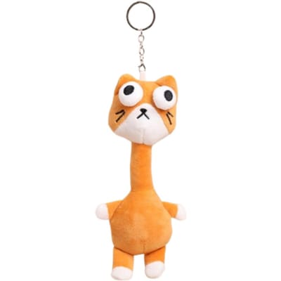 Grappig Ontwerp Kip Pluche Sleutelhanger Witte Kleur Schattige Stijl Giraffe Tas Hanger Creatief Cadeau 20CM Roze Varken Pluche Hanger white