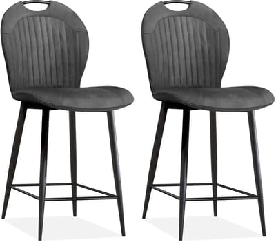 MX Sofa - Barstoel Capri - Antraciet (set van 2 stoelen)