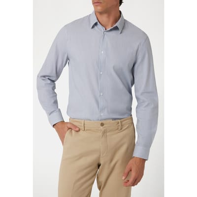 GUESS Marciano By  Joe It Collar Notche Grey Micro Chain Taglia: 42 | Camicie Casual Outlet | Uomo | Grigio