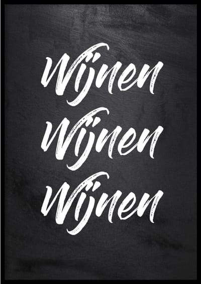 Poster Wijnen - 30x40cm met Fotolijst – Keuken Poster – Ingelijst