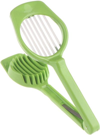 Multifunctionele eiersnijder - Champion Champignonsnijder - Kiwisnijder - Aardbeiensnijder - Fruitsnijder - RVS - Groen