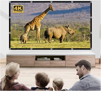 Projectiescherm - Thuisbioscoop Scherm - Film Avond - Hoogwaardige Beeldweergave - 100 Inch - Grijs