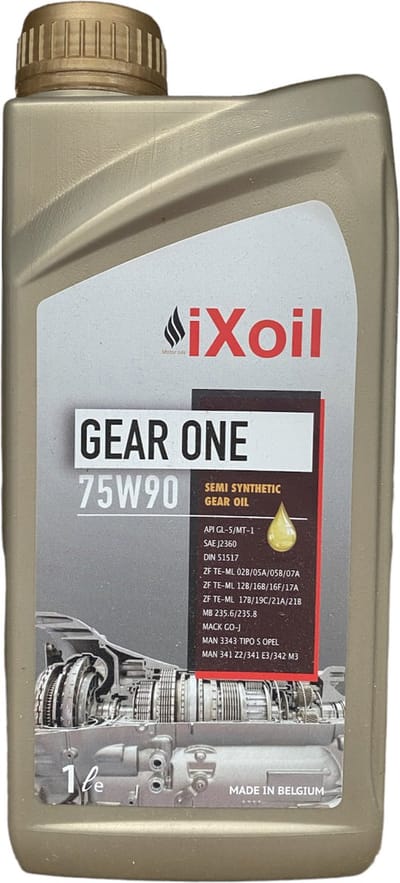 iXoil GEAR ONE 75W90 Versnellingsbakolie op synthetische basis (100% Belgisch product)